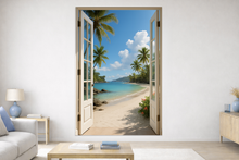 Load image into Gallery viewer, Tropical Bay View – XXL Vertical Canvas Print
